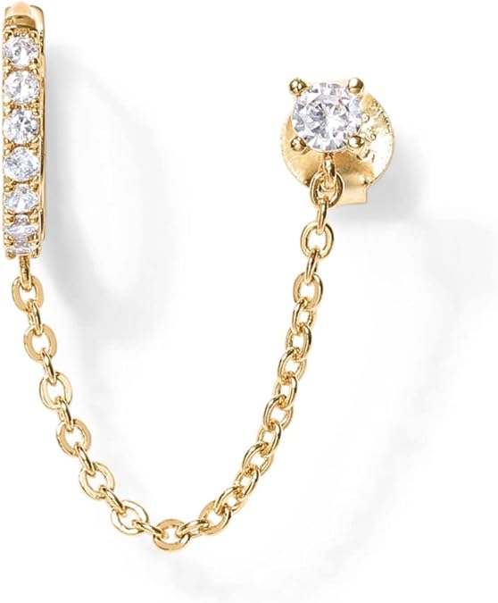 Adella Chain Aretes | Oro