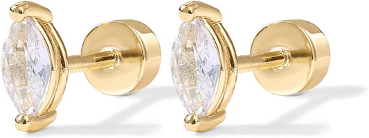 Pear Cut Studs | Oro