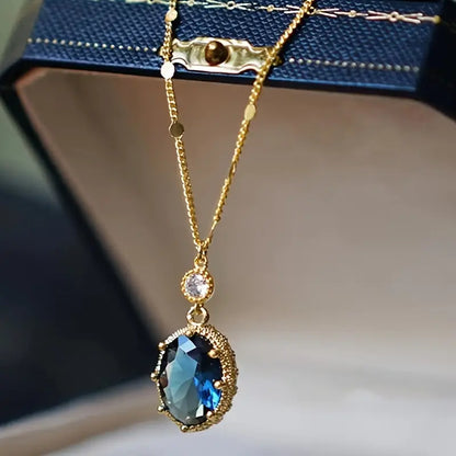 Oro Zafiro Oval Drop Collar