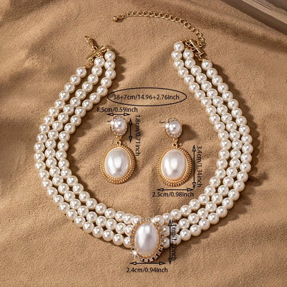 Vintage Perla Strand Set de Joyas