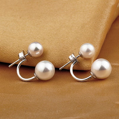 Double Perla Statement Aretes