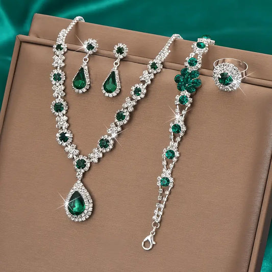 Adriana Lysandre Set de Joyas | Blanco Oro