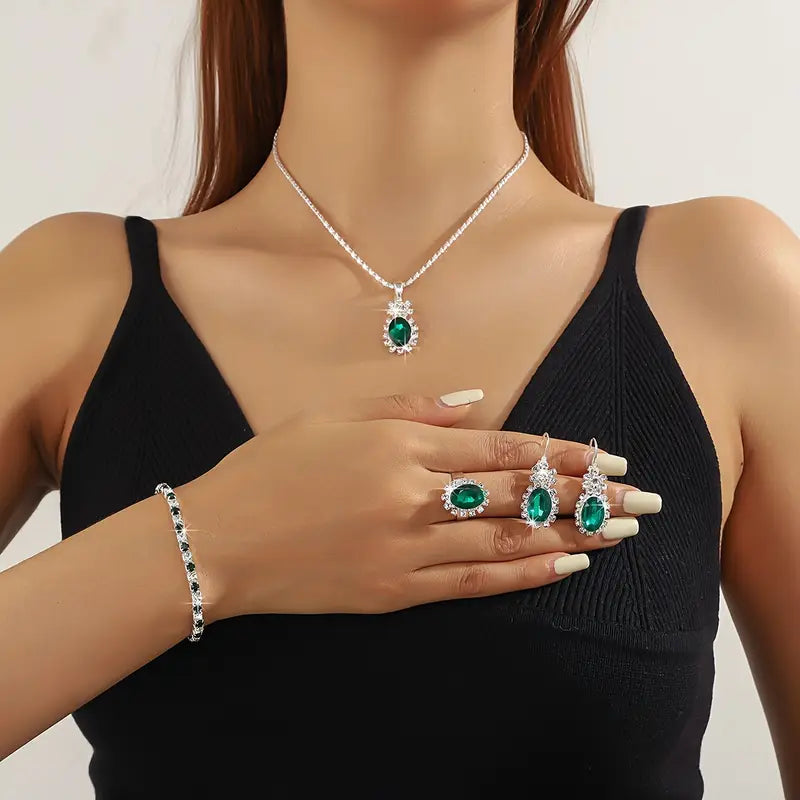 Seloria Grevalyn Set de Joyas | Blanco Oro