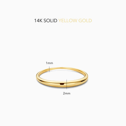 Slim Dome Anillo | Oro
