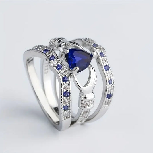 Eternal Lux Azura Set de Anillos | Blanco Oro