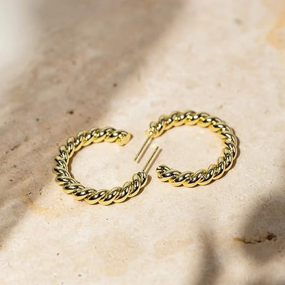 Rope Twist Aros | Oro