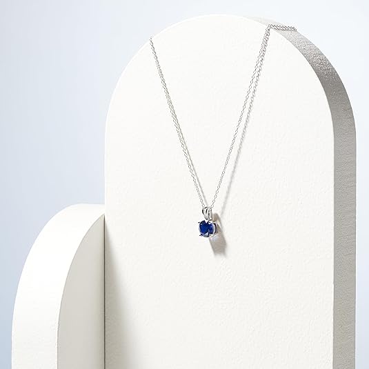 Round Cut Zafiro Collar | Blanco Oro