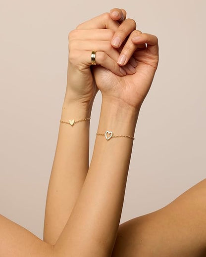 Radiant Corazón Pulseras | Oro