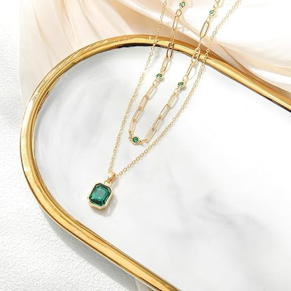Esmeralda Clover Pendant Collar | Oro