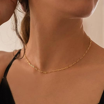 Paperclip Layered Rubí Collar | Oro