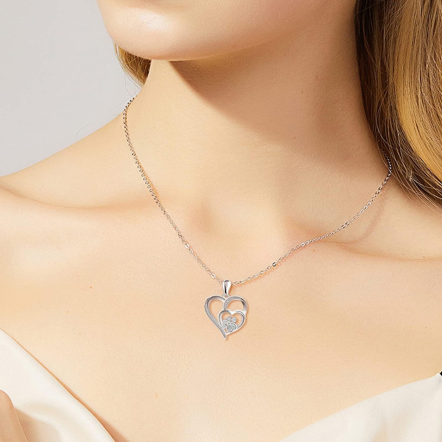 Inolt™ | Paw & Corazón Collar in Plata