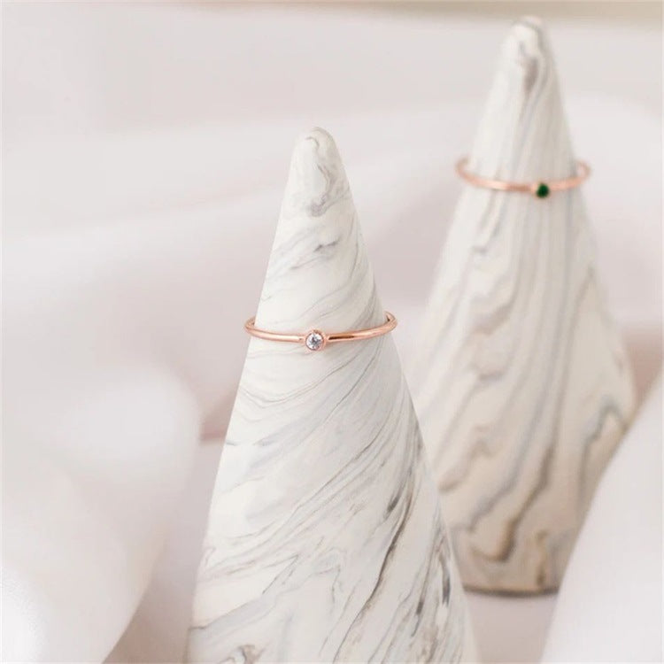 Amelia Birthstone Stacker Anillo