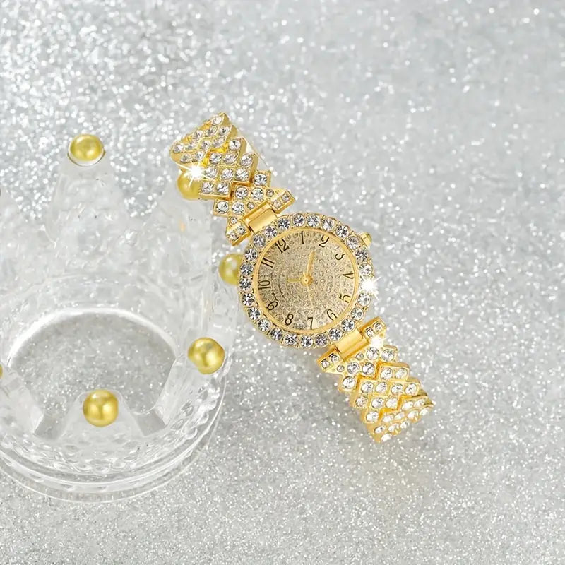 Luxe Radiance Oro Watch & Set de Pulseras | Oro