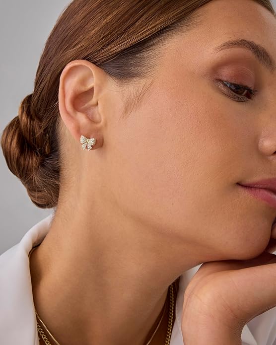 Bow Motif Aretes | Oro