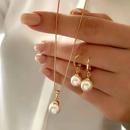 Elegant Graceful Collar de Perlas Set