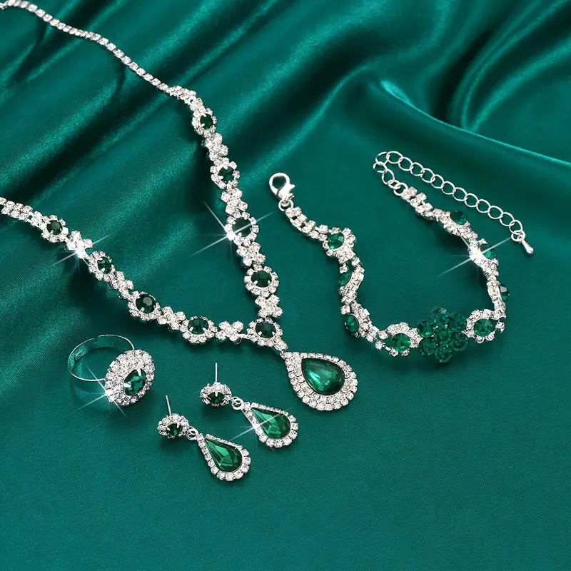Adriana Lysandre Set de Joyas | Blanco Oro