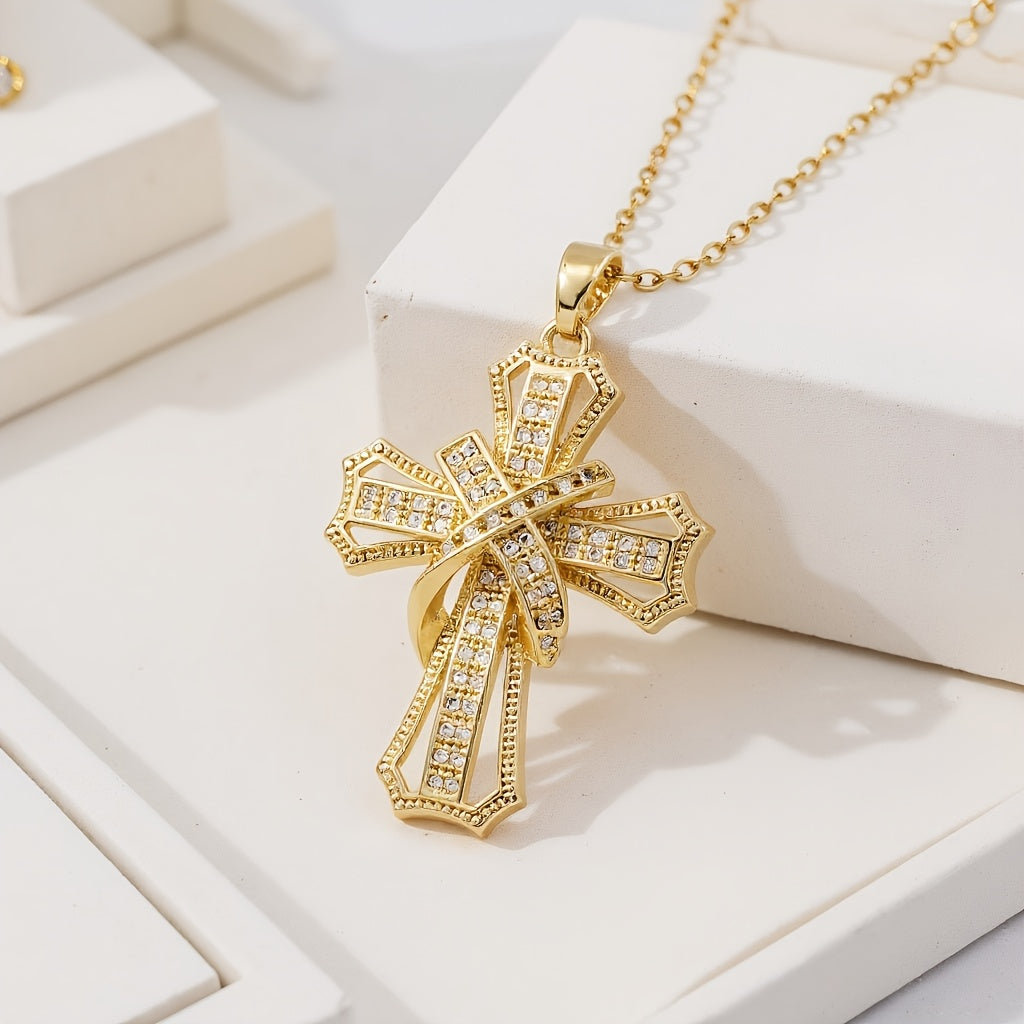 Radiant Cross Pendant Collar | Oro