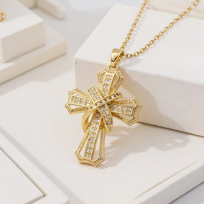 Radiant Cross Pendant Collar | Oro