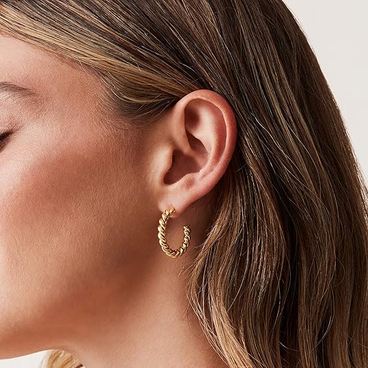 Rope Twist Aros | Oro