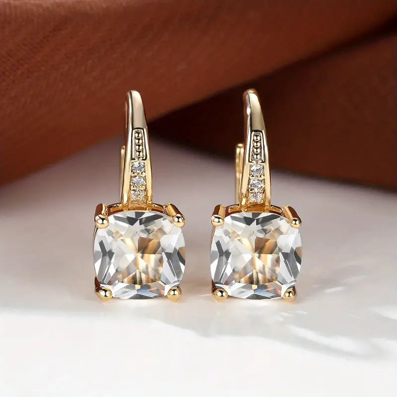 Mystic Zafiro Piedra Aretes de Aro | Oro