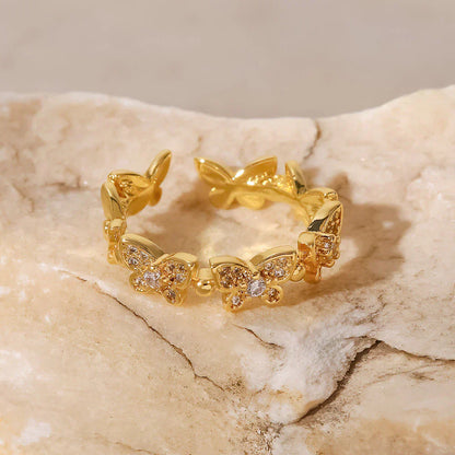 Colleen Butterfly Oro Anillo
