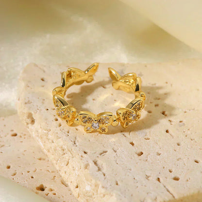 Colleen Butterfly Oro Anillo