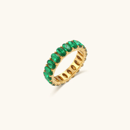 Antoinette Diamante Simulant Oro Anillo