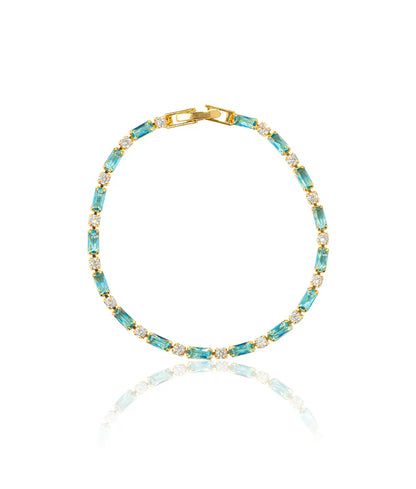 Natural Turquesa Piedra Pulsera | Oro