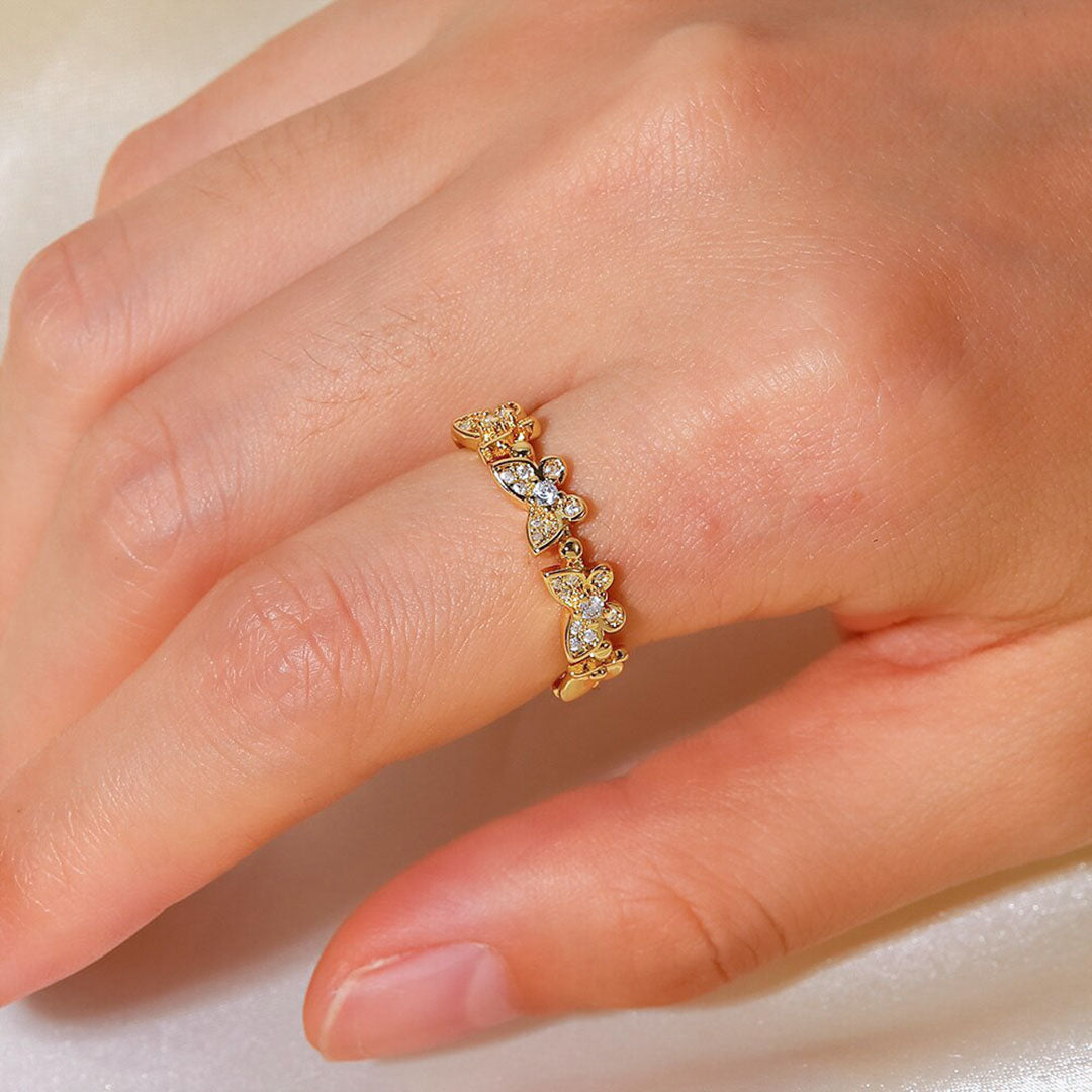 Colleen Butterfly Oro Anillo