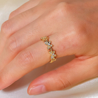 Colleen Butterfly Oro Anillo