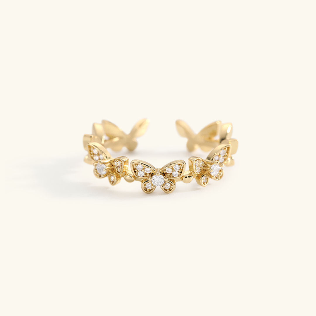 Colleen Butterfly Oro Anillo