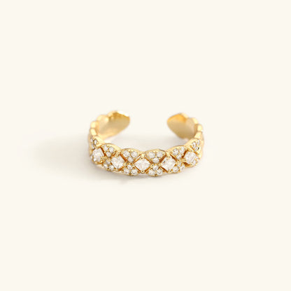 Camille Oro Patterned Anillo