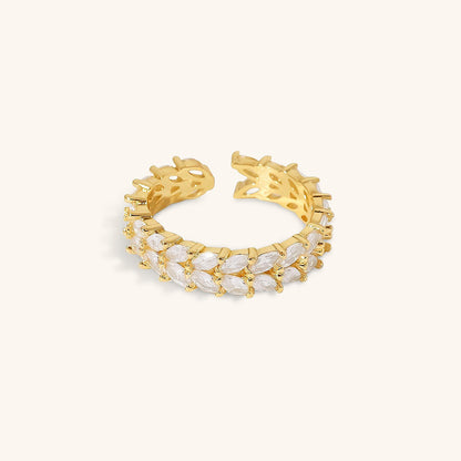 Clarisse Patterned Oro Anillo