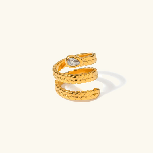Davina Oro Serpent Anillo