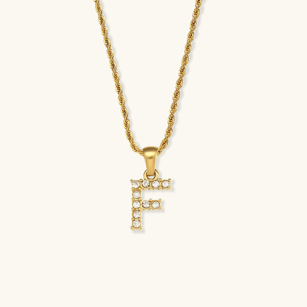 Maeve Letter Initial Diamante Collar