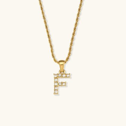 Maeve Letter Initial Diamante Collar