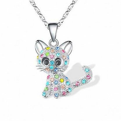 Plata Baby Kittens and Coloured Zirconia Collar