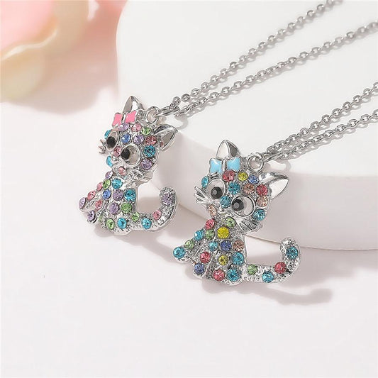 Plata Baby Kittens and Coloured Zirconia Collar