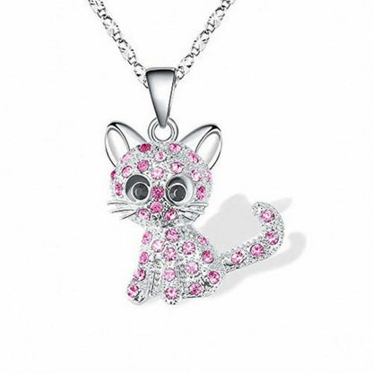 Plata Baby Kittens and Coloured Zirconia Collar