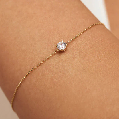 Cléa Moissanite Piedra Pulsera | Oro