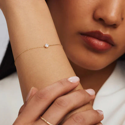 Cléa Moissanite Piedra Pulsera | Oro