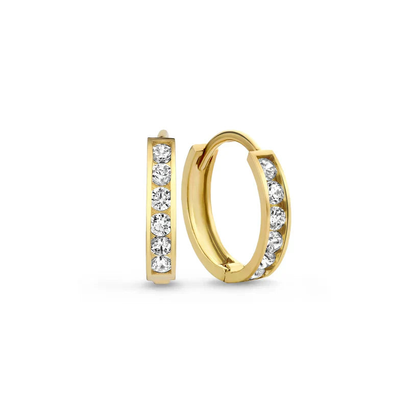 Dara Brillane Piedra Aretes Set | Oro