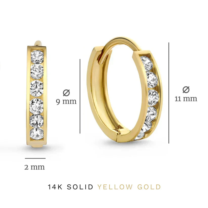 Dara Brillane Piedra Aretes Set | Oro
