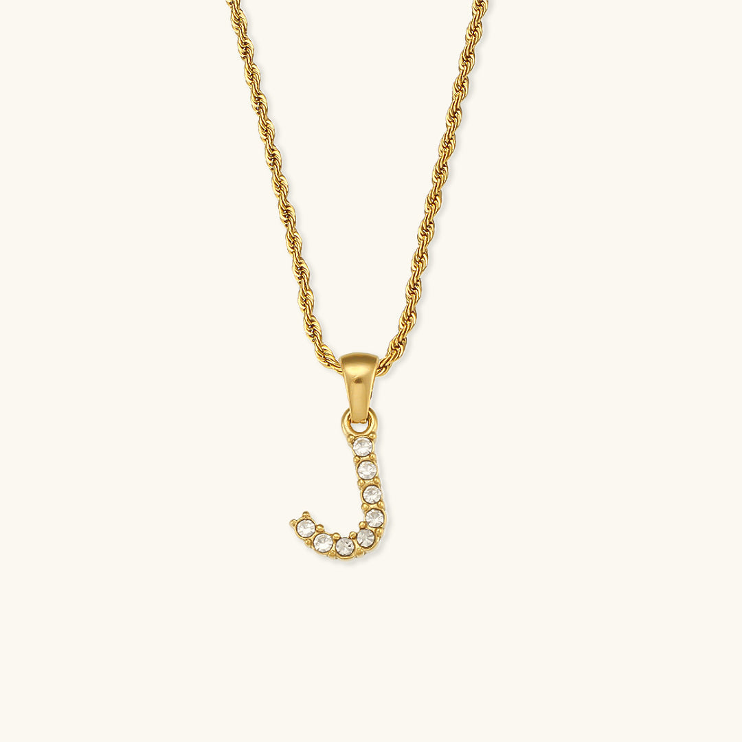 Maeve Letter Initial Diamante Collar