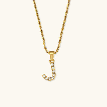 Maeve Letter Initial Diamante Collar