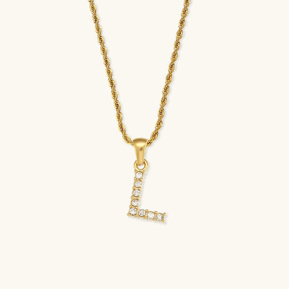 Maeve Letter Initial Diamante Collar