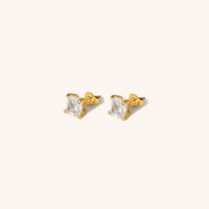 March Solitaire Oro Aretes