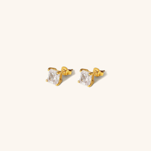 March Solitaire Oro Aretes