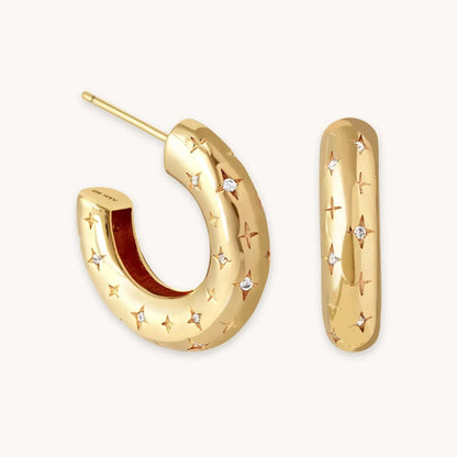 Cosmic Aretes de Aro | Oro