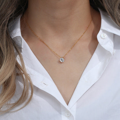 Kyla Solitaire Oro Collar